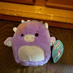 Squishmallow 5” Purple Plush Dragon Toy